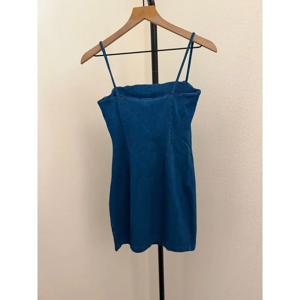 Susana Monaco light denim Jean stretch dress size M - Picture 3 of 4